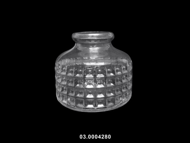 Jarrón transparente 14 × 14 × 14 cm · vidrio