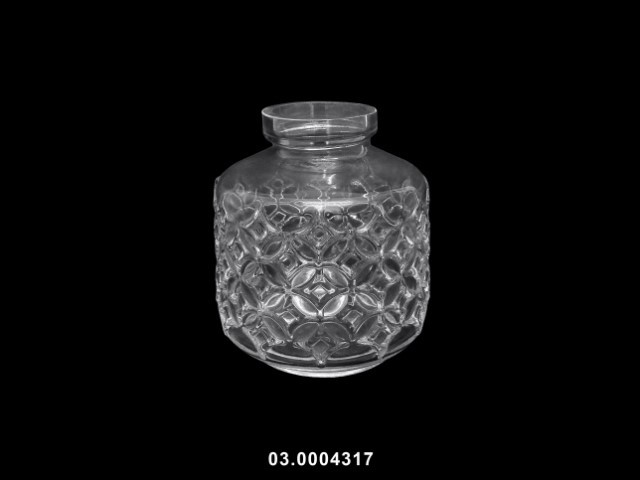 Jarrón transparente 14 × 14 × 16 cm · vidrio