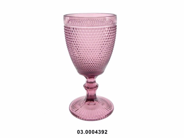 Copa de vino tinto 250 ml "DOT" color púrpura 9 × 17 cm · vidrio