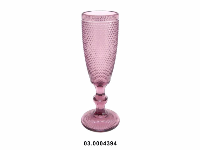 Copa de champán 150 ml "DOT" color púrpura 7 × 20 cm · vidrio
