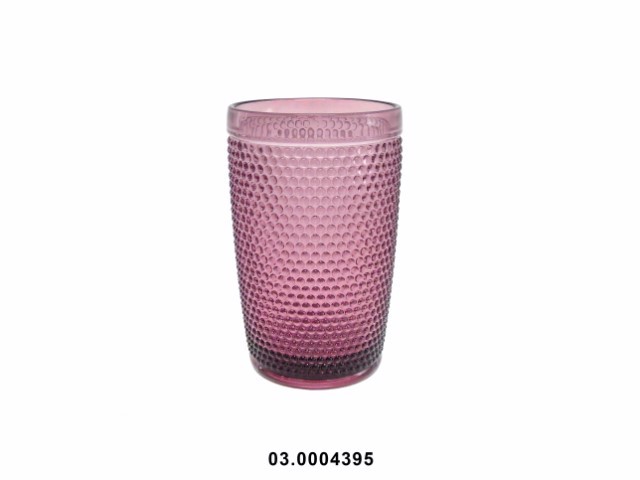 Vaso de agua 350 ml "DOT" color púrpura 8 × 12 cm · vidrio