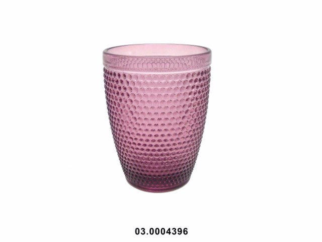 Vaso de agua 270 ml "DOT" color púrpura 8 × 10 cm · vidrio
