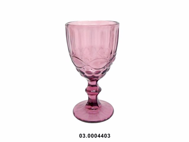 Copa de vino tinto 300 ml "WAVE" color púrpura 9 × 17 cm · vidrio