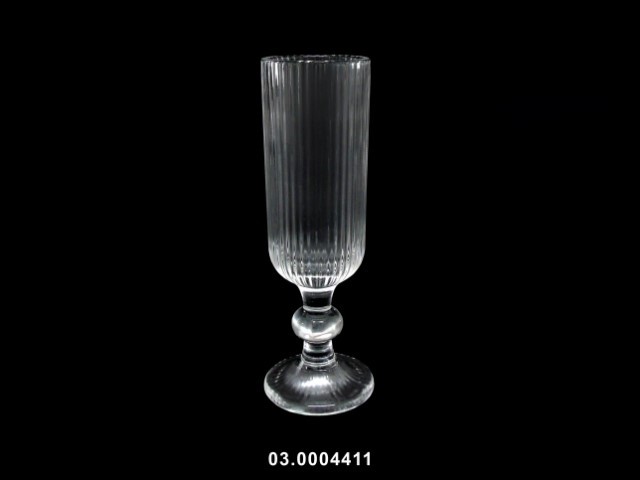 Copa de champán "STRIPES" color transparente 6 × 18 cm · vidrio