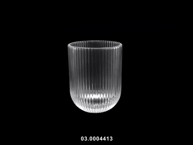 Vaso de agua "STRIPES" color transparente 7 × 9 cm · vidrio