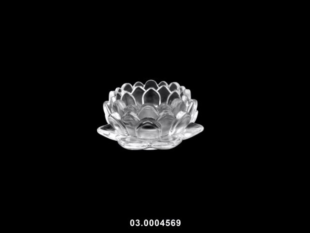 Portavelas peonía 1 vela color transparente 9 × 4 cm · vidrio