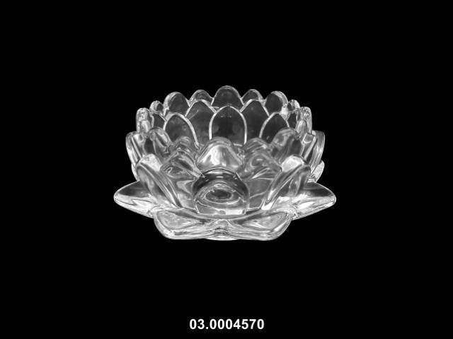 Portavelas peonía 1 vela color transparente 11 × 5 cm · vidrio
