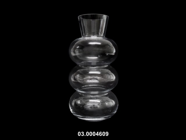 Jarrón ondas transparente 13 × 29 cm · vidrio