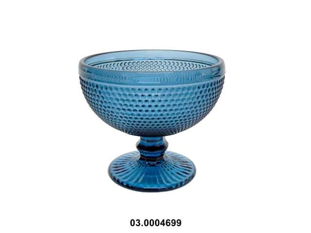Copa para helado 350 ml "DOTS" color azul 12 × 10 cm · vidrio