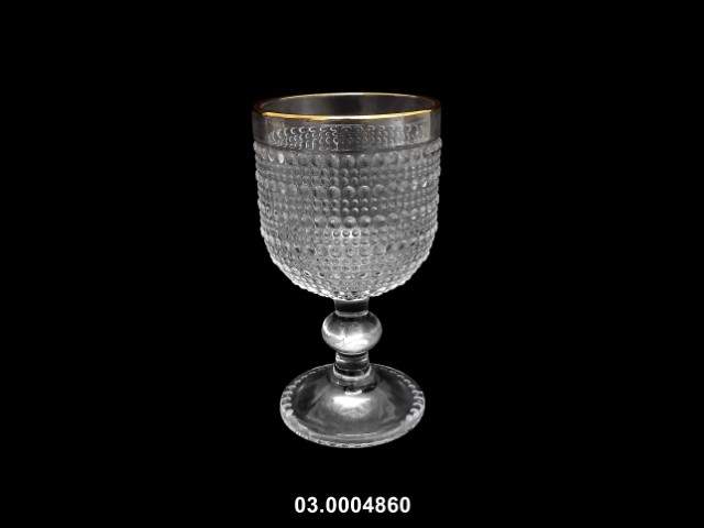 Copa de vino blanco 230 ml "NEW DOTS" transparente/oro 8 × 14 cm · vidrio