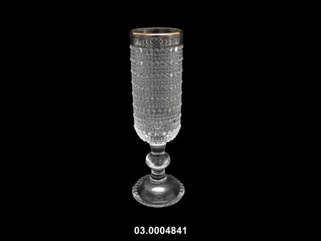 Copa de champán 150 ml "NEW DOTS" transparente/oro 6 × 18 cm · vidrio