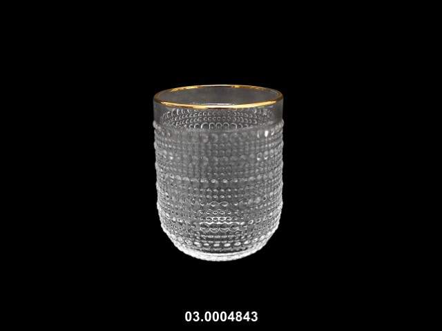 Vaso de agua 250 ml "NEW DOTS" transparente/oro7 × 9 cm · vidrio