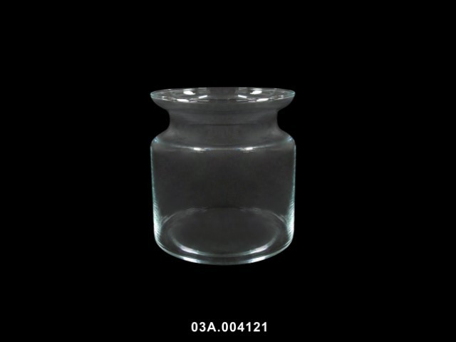 Jarrón transparente corte en caliente 14/15 × 15 cm · vidrio