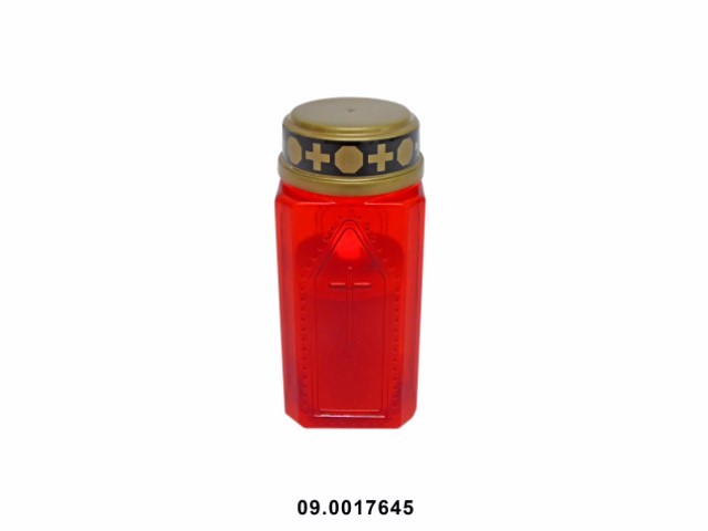 Cirio LED cubo color rojo "SOLENE" 5 × 5 × 13 cm