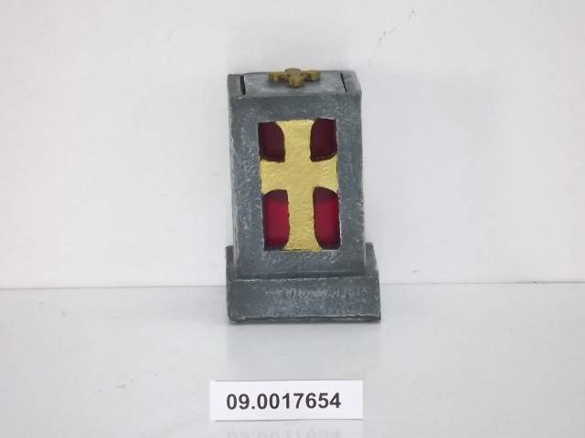 Cirio LED cuadrado color gris "SOLENE" 11 × 11 × 17 cm