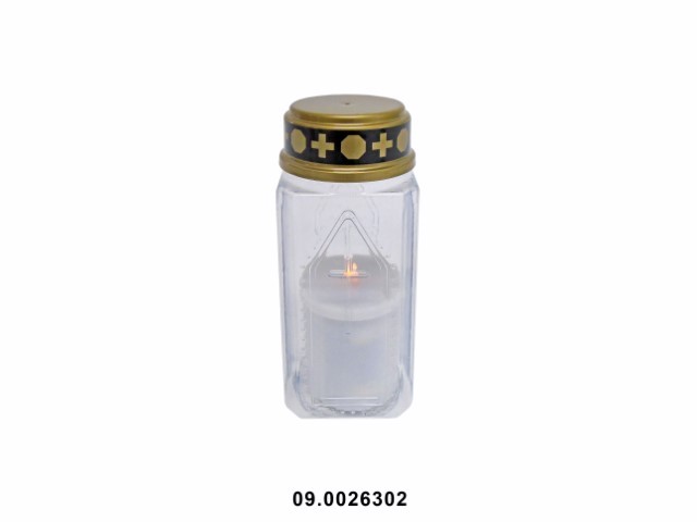 Cirio LED cubo color blanco "SOLENE" 7 × 7 × 18 cm
