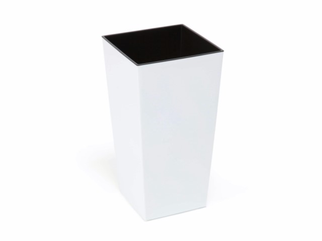 Maceta "SHINNY" color blanco 40 × 40 × 75 cm · plástico