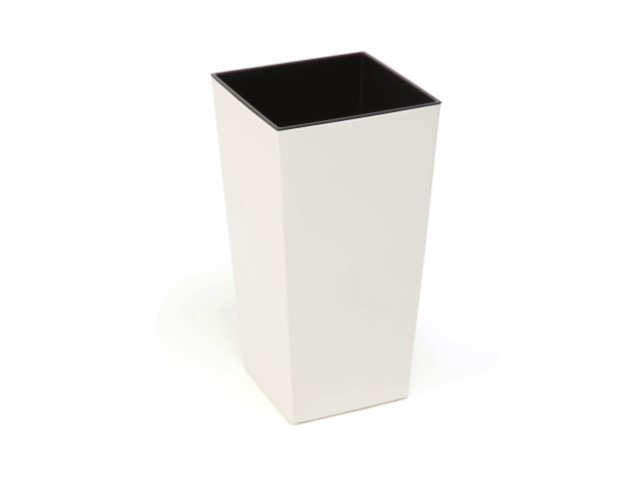 Maceta "SHINNY" color crema 40 × 40 × 75 cm · plástico