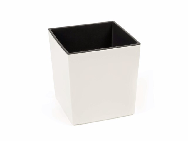 Maceta "SHINNY" color crema 19 × 19 × 19 cm · plástico