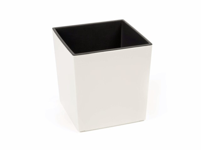 Maceta "SHINNY" color crema 25 × 25 × 26 cm · plástico