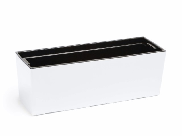 Jardinera "SHINNY" color blanco 19 × 56 × 19 cm · plástico