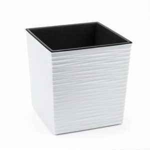 Maceta "DLUTO" color blanco 30 × 30 × 31 cm · plástico