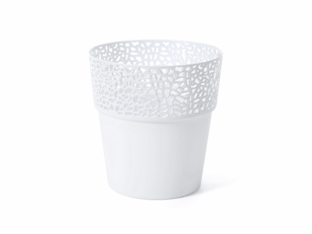 Maceta "ROSA POT" color blanco 14 cm · plástico