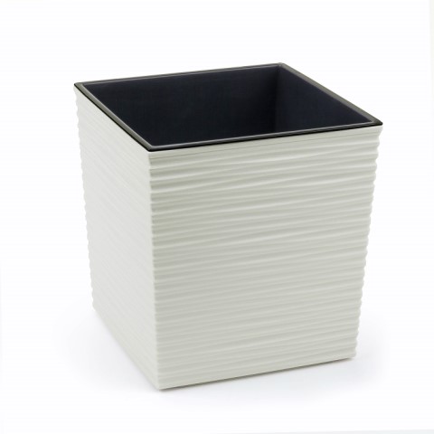 Maceta "DLUTO" color crema 40 × 40 × 41 cm · plástico
