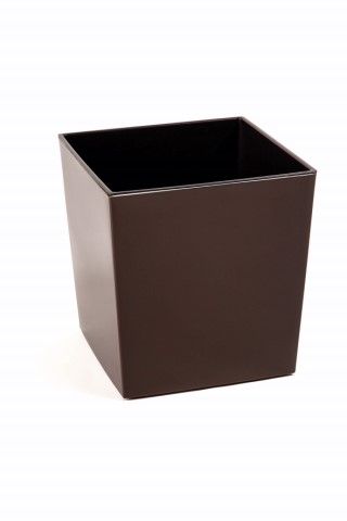Maceta "SHINNY" color café 19 × 19 × 19 cm · plástico