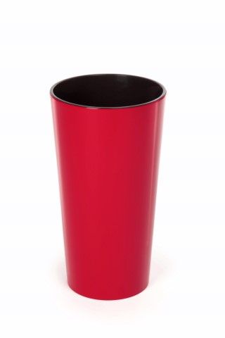 Maceta "LILIA" color rojo 19 × 19 × 36 cm · plástico