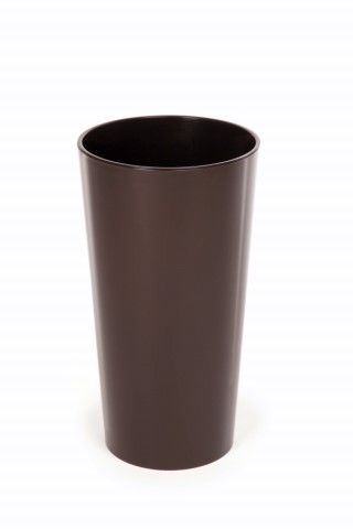 Maceta "LILIA" color café 19 × 19 × 36 cm · plástico