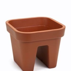 Maceta "DONIKA LOBELLA" color terracota 29 × 29 × 24 cm · plástico
