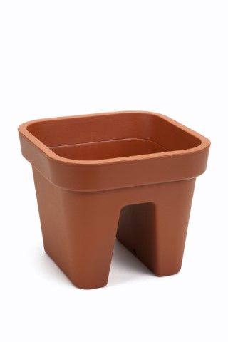 Maceta "DONIKA LOBELLA" color terracota 29 × 29 × 24 cm · plástico