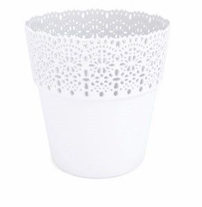 Maceta "BELLA" color blanco 13 cm · plástico