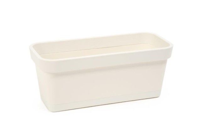 Jardinera "LOBELIA" color crema 60 × 17 × 16 cm · plástico