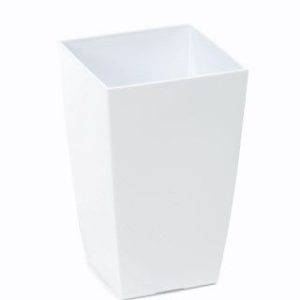 Maceta "FINEZJA SHINNY" color blanco 12 × 12 × 20 cm · plástico