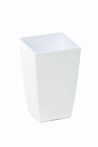 Maceta "FINEZJA SHINNY" color blanco 12 × 12 × 20 cm · plástico