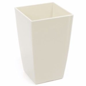 Maceta "FINEZJA SHINNY" color crema 12 × 12 × 20 cm · plástico