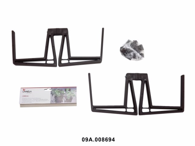 Soporte jardinera doble "LOBELIA" color café 39 × 15 × 5 cm · plástico