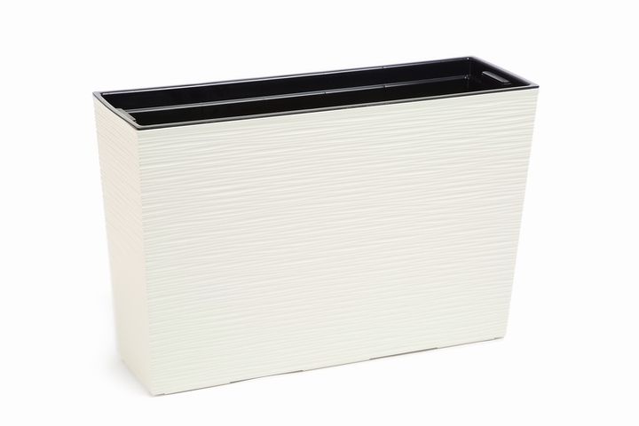 Jardinera "DLUTO" color crema 19 × 56 × 36 cm · plástico