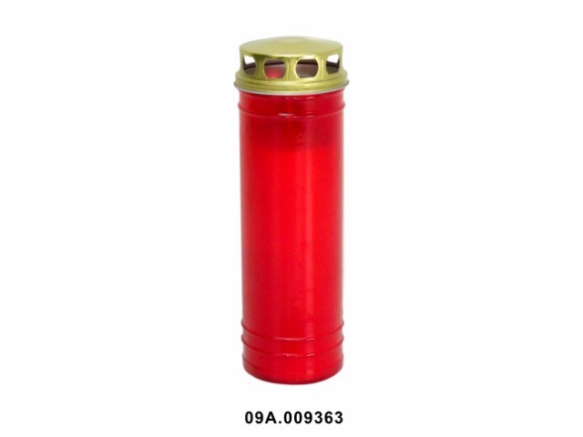 Cirio 80ll color rojo 8 × 8 × 27 cm