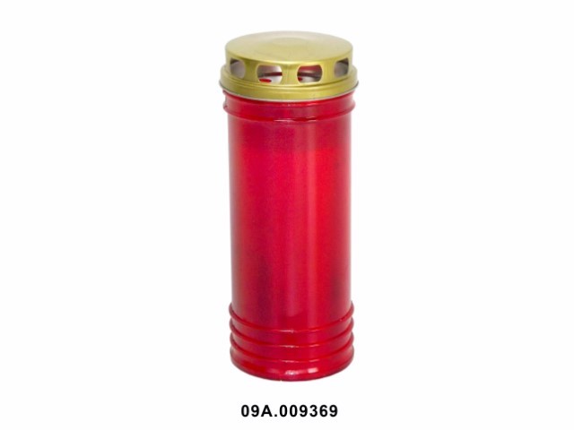 Cirio 100ll color rojo 10 × 10 × 27 cm