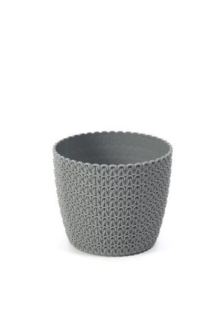 Maceta "MAGNOLIA JERSEY" color gris 26 × 26 cm · plástico