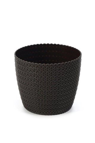 Maceta "MAGNOLIA JERSEY" color café 26 × 26 cm · plástico