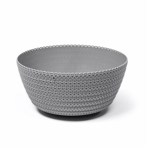 Maceta "MISA JERSEY" color gris 30 × 30 × 10 cm · plástico