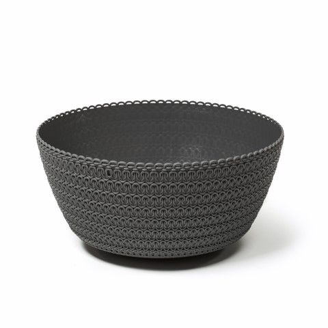 Maceta "MISA JERSEY" color antracita 30 × 30 × 10 cm · plástico