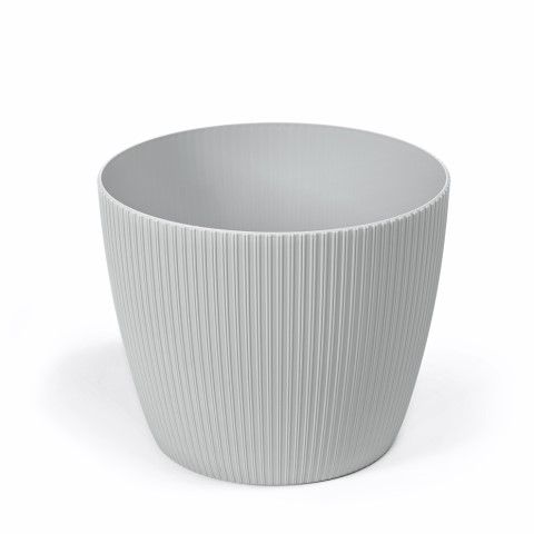 Maceta "MAGNOLIA JUMPER" color gris claro 14 cm · plástico