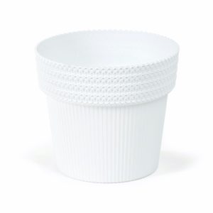 Maceta "POLA JUMPER" color blanco 16 cm · plástico