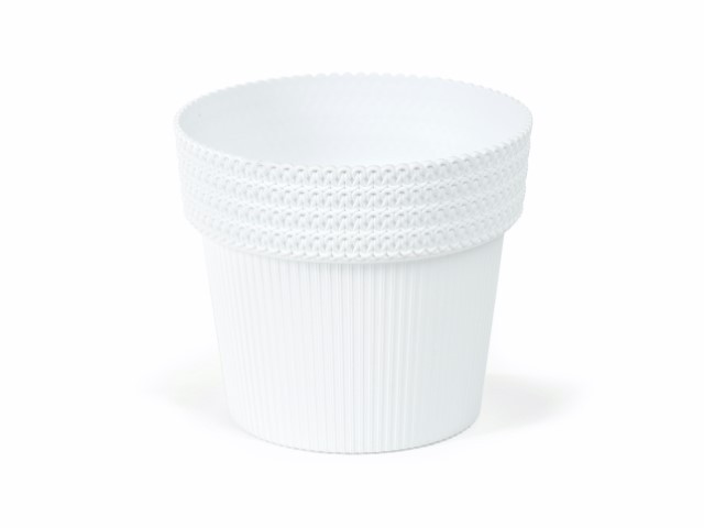 Maceta "POLA JUMPER" color blanco 16 cm · plástico