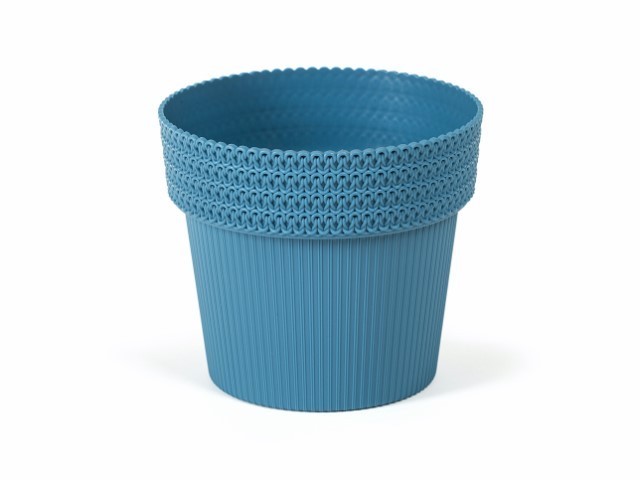 Maceta "POLA JUMPER" color azul 20 cm · plástico